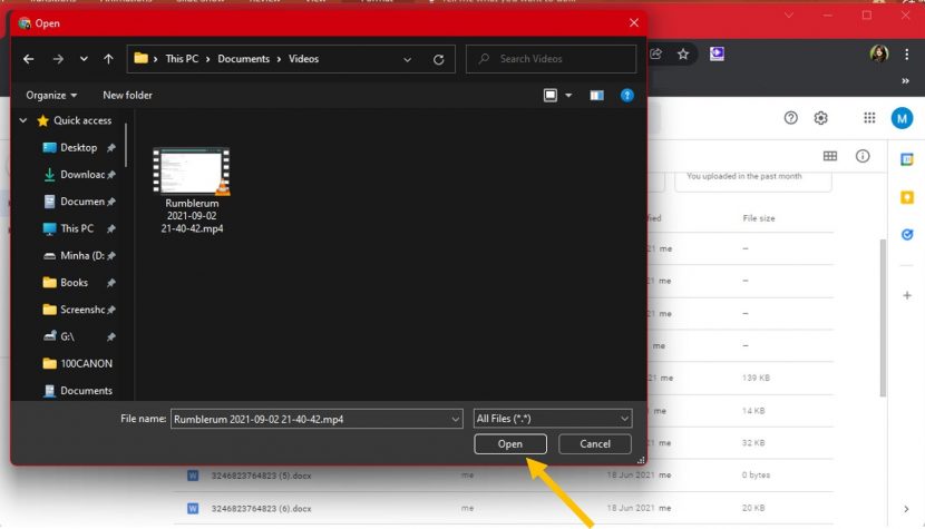 how to upload a video to google drive