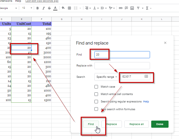 How to Search in Google Sheets
