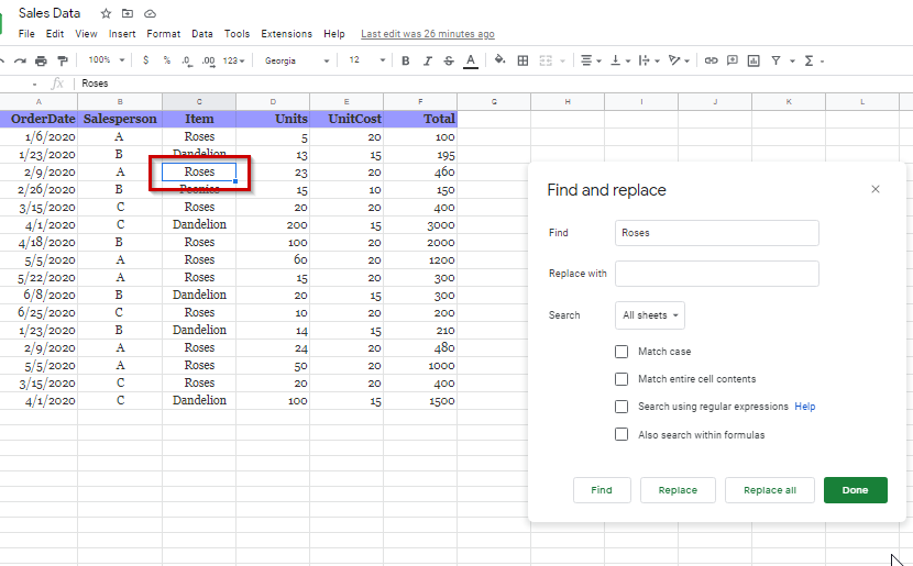 Searching on How to Search in Google Sheets