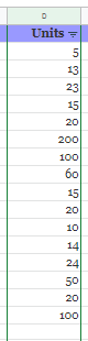 google sheets filter