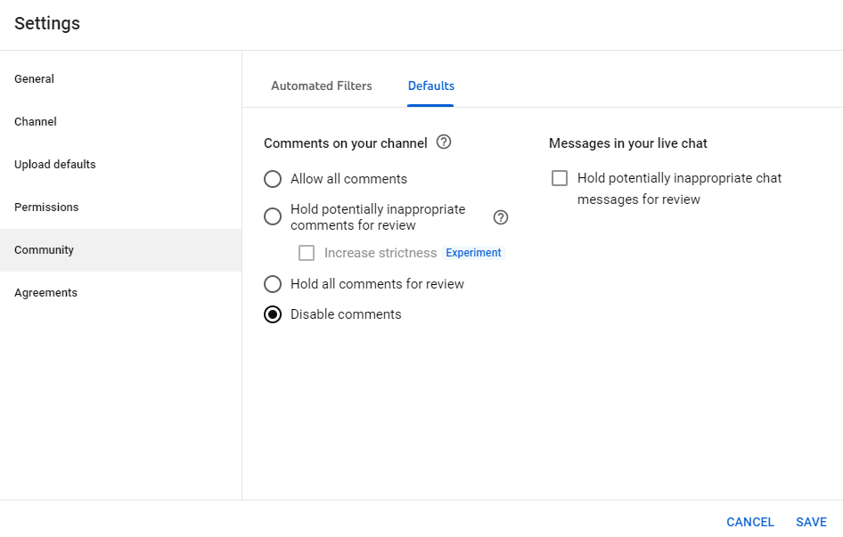 how to disable comments on youtube 5