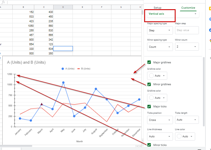 how to make a line graph in google sheets
